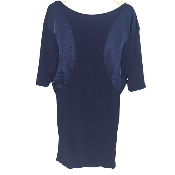 ARMANI EXCHANGE A/X Black Mini Boat Neck Stretch Pullover Dress Size Small - Picture 1 of 9